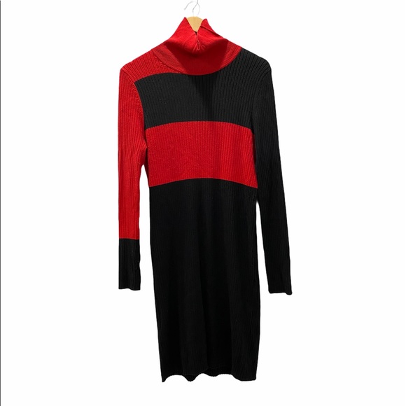 ASOS Black and Red Turtleneck Sweater Dress 14